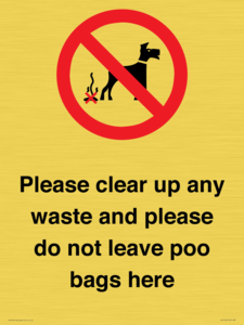 Please clear up any waste and please do not leave poo bags here